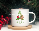 Christmas Alphabet Enamel Mug