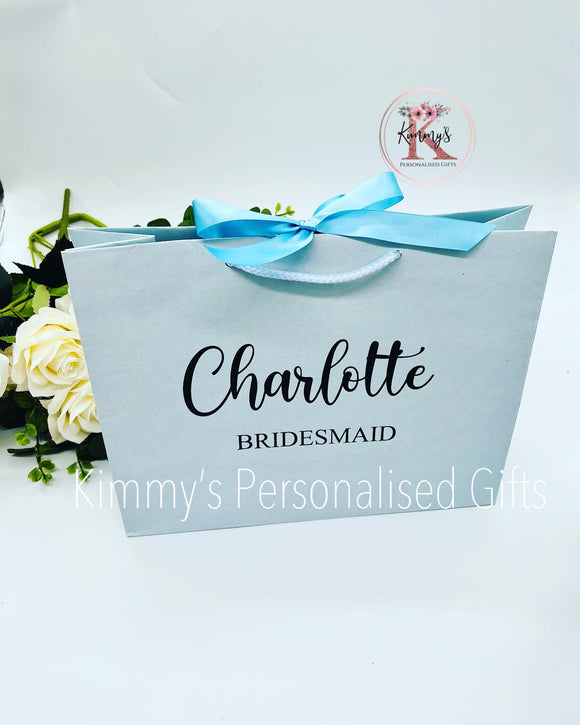 Blue Gift Bag with Bow